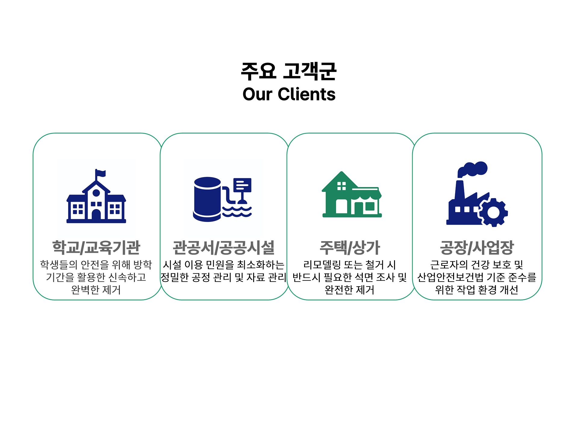 폐기물 수집 운반 주요 고객군